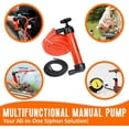 thumbnail image 3 of MeasuPro Siphon Hand Pump For Water - 15" Manual Water Pump, Gas Siphon Kit, Hand Bilge Pump With High Suction For Water Removal, Fuel Liquid Transfer, 3 of 6