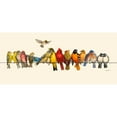 thumbnail image 3 of Russell, Wendy 24x13 Black Modern Framed Museum Art Print Titled - Bird Menagerie I, 3 of 5