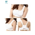 thumbnail image 3 of Deago Women's Seamless Comfortable Sports Bra with Removable Pads Zipper Workout Fitness Bra, 3 of 5