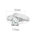 thumbnail image 4 of His and Her Stainless Steel 2.25 Ct Cz Bridal Set and Men's Titanium Wedding Band Women's Size 10 Men's Size 11, 4 of 6