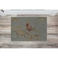 thumbnail image 4 of Linon Home Decor Trio Area Rug Collection, Chocolate and Spa Blue, 5' x 7', 4 of 5