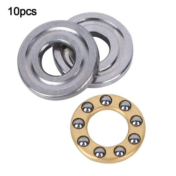 Thrust Bearings, Mini Bike Jack Shaft Bearing 10pcs Thrust Ball Bearing Miniature High Precision Flat Steel Bearings Set