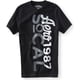 thumbnail image 1 of Aeropostale Hombre Puff Paint So-cal Graphic Camiseta, Negro, Pequeño, 1 of 1