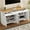 White + Particle Board+MDF-1, variant on [Luckynote]Free Standing 5 Tier Bookshelves, Bookcases Set of 2, Farmhouse Two-Tone Storage Cabinet with Adjustable Shelves, Modern 72"H Kitchen Pantry Cabinet for Living Room, Home Office, White