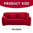 thumbnail image 5 of Luxury Couch Cover, Elastic Solid Color Sofa Slipcover for 3 Cushion Couch, Durable and Practical Furniture Protector for Kids, Pet (Red), 5 of 5