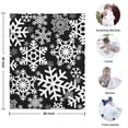 thumbnail image 4 of Black Christmas Snowflake Pattern Blanket,Comfortable Soft Flannel Throw Blanket,All Season,Warm Lightweight Blankets for Sofa Bed Couch Living Room Chair,30"x40", 4 of 4