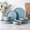Stone Blue, variant on 4, 12 Pieces Handpainted Plates and Bowls Set with Rustic Terracotta Underside, Scratch Resistant Stoneware Dishes Set, Dishwasher & Microwave Safe, White