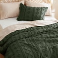 thumbnail image 3 of Juego de edredón Bedsure Tufted Boho Oversized Queen, verde oliva, 3 of 7