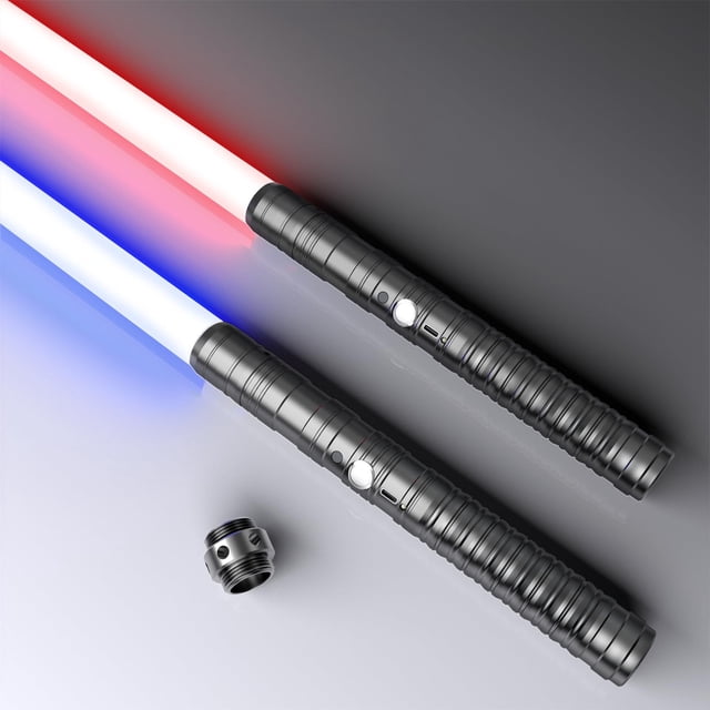 Espadas láser Beyondtrade con empuñadura de aleación de metal RGB, 15 colores, recargable