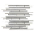 thumbnail image 7 of The Tile Life Mason Brick 12" x 12" Grigio Brushed Metal Linear Mosaic Tile 11-Piece, 7 of 7