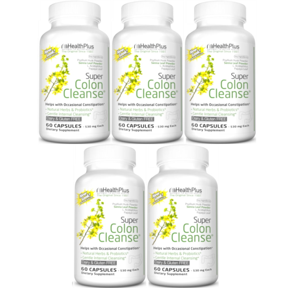 5 Pack Health Plus Super Colon Cleanse Psyllium with Herbs ... 5 Pack Health Plus Super Colon Cleanse Psyllium with Herbs ...