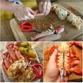 thumbnail image 5 of Tutuviw Kitchen Seafood Scissors , 8Pcs Multifunctional Stainless Steel Seafood Crab Legs Crackers and Tools for King Crab, Lobster, Shellfish, Crawfish, Prawns, Crab Leg Crackers, 5 of 7