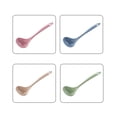 thumbnail image 3 of Ecofriendly Wheat Straw Ladle with Durable PP Material for Kitchen Use Red Cambered Long Handle 7.87 Inches, 3 of 8