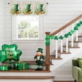thumbnail image 6 of Kitchen Valances for Window, Shamrock St. Patrick's Day Horseshoe Light Filtering Rod Pocket Valance Curtain, Ombre Green Topper Hats Short Curtains Window Topper for Bedroom Living Room 54x18in, 6 of 9