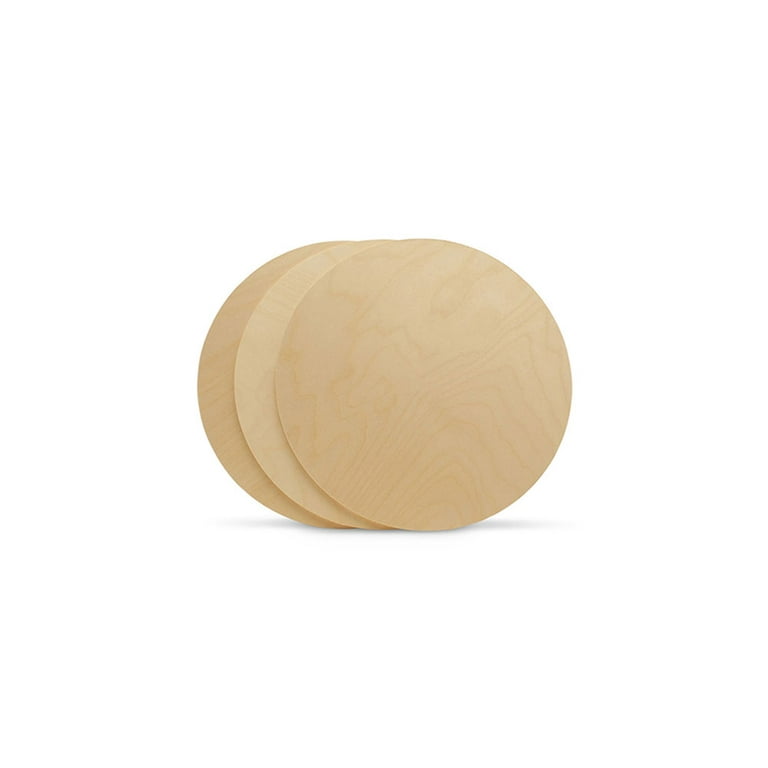 Wood Circles 12 Inch, 1/4 Inch Thick, Birch Plywood Discs, Pack of