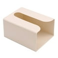 thumbnail image 2 of Wall Mount Tissue Box Holder Large Capacity Multi Functional Design Modern Minimalistic Simple Installation Tissue Box Cover for Living Room Bathroom, 2 of 7