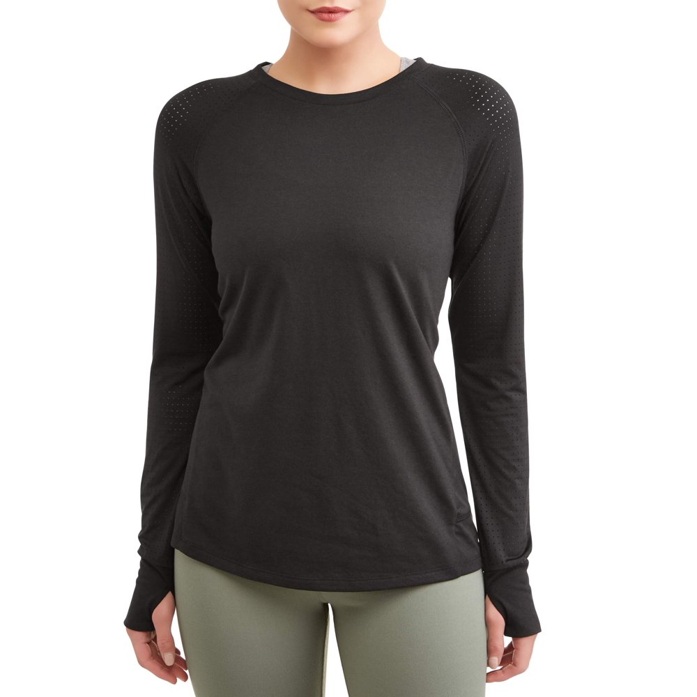 Avia Women's Active Long Sleeve Crewneck Performance TShirt