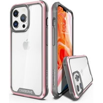 CaseBorne R Series Case for [iPhone 13 Pro Max] Aluminum Frame Clear Backplate - Pink