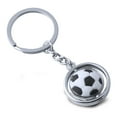 thumbnail image 2 of Soccer Ball Metal Key Ring 3D Sports Keychain Rotating Ball Key Chain Birthday Gift, 2 of 4