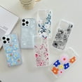 thumbnail image 2 of Allytechgroup Clear Case for iPhone 16, Slim Fit Lightweight Soft TPU Cover with Stylish Flower Pattern, Shockproof Non-Yellowing Protective Phone Case for Women Girls, Flower-D, 2 of 8