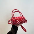 thumbnail image 3 of AJGRHE Polka Dot Crossbody Bags for Women Round Bag Glossy Purses Women Satchel Handbag Cute Bag Casual Shoulder Handbag Red1, 3 of 10