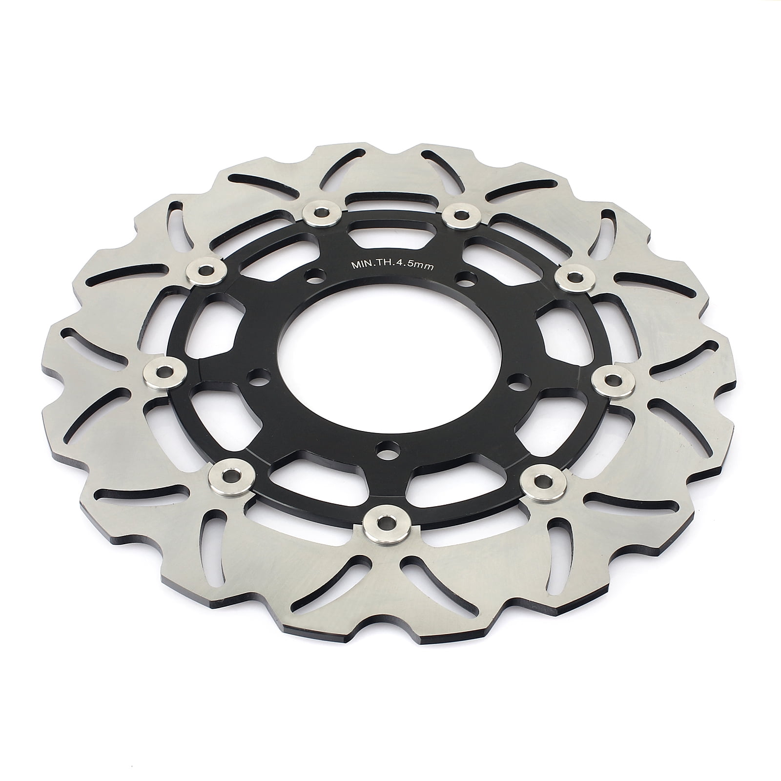 Floating Brake Disc Rotors Set - Black, Front & Rear For Suzuki GSXR 600/750 2006-07 & GSXR 1000 2005-08