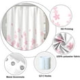 thumbnail image 5 of Pink Floral Bathroom Shower Curtain Cherry Blossom Dreamy Flowers Petal Shower Curtain with Hooks Polyester Waterproof Fabric Girly Home Shower Curtain Decorative Bathtub, 72x84 Inch, 5 of 6