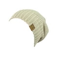 thumbnail image 3 of NYFASHION101 Exclusive Two Way Cuff & Slouch Warm Knit Ribbed Beanie, Beige, 3 of 4