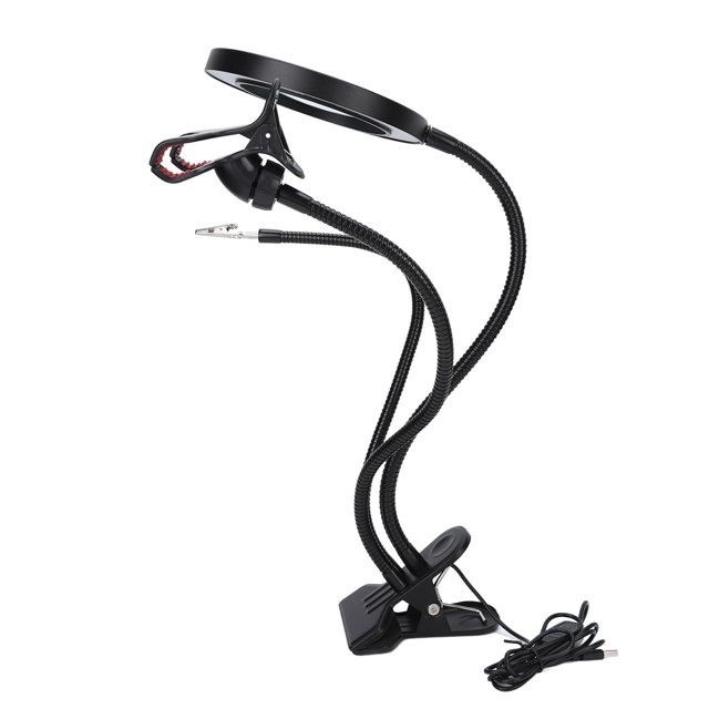 Lámpara de lupa LED lámpara de lupa Lente óptica de alta definición Mejor capacidad de carga Marco de metal completo para extensión de pestañas ANGGREK Otros