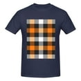 thumbnail image 4 of Bingfone Orange Plaid Men'S Loose Fit Short-Sleeve Pocket T-Shirt, 4 of 7