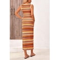 thumbnail image 3 of PRETTYGARDEN Womens Summer Sleeveless Tank Dress Crew Neck Striped Side Slit Bodycon Casual Maxi Dresses, 3 of 7