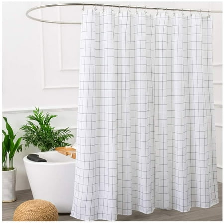 Black And White Fabric Shower Curtain, Stall Size Shower Curtain Canada