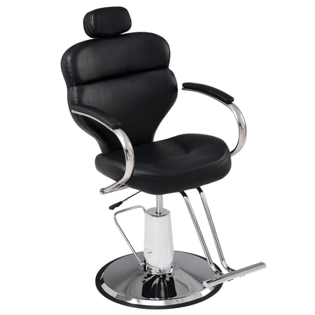Premium Reclining barber Chair Salon Chair for Hair Stylist with Heavy Duty Hydraulic Pump, 360° Rotation, Tattoo Chair Shampoo Beauty Salon Equipment, Max Load Weight 330 Lbs, Black