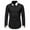 Black, variant on Fesfesfes Blouse Shirt for Men Fall Colorblock Casual Business Slim Fit Long Sleeve Turndown Top Blouse