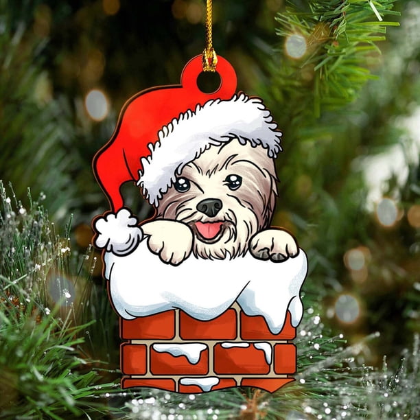RKSTN christmas ornaments 1pc Dog Car Interior Pendant Christmas Christmas Tree Decoration Hanging Ornament Decoration