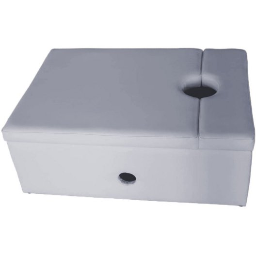 Playlearn Bubble Tube & Fiber Optic Padded Platform Base - Light Grey Rectangle Unit- 99cm X 69cm
