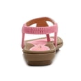 thumbnail image 4 of Las señoras de las mujeres del verano que tejen las sandalias planas cristalinas calzan los zapatos casuales de la playa Wmkox8yii shjk4247, 4 of 5
