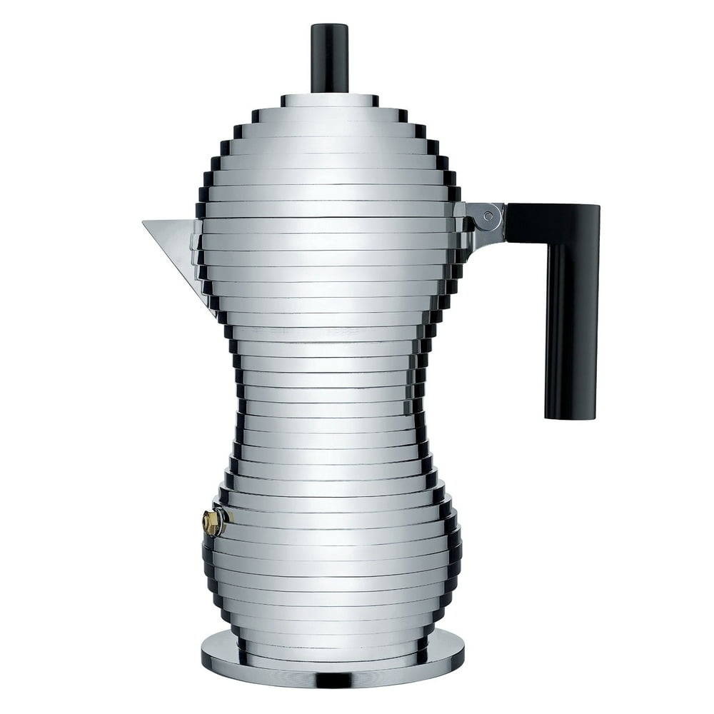 Alessi MDL02/6 B "Pulcina" Stove Top Espresso 6 Cup Coffee Maker in