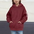 thumbnail image 2 of Atogsazn Kids Girls Oversized Hoodie Children Loose Fit Pullover Sweatshirt Long Sleeve Sweater Fall Winter Clothes Tops Red 10-11Years Fashion, 2 of 6