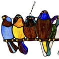 thumbnail image 4 of River of Goods Birds on A Wire 9.5 Inch High Stained Glass Suncatcher Window Panel, Multicolor, 4 of 7