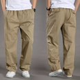 thumbnail image 3 of Pantalones Casuales De Lino De Algodón Sueltos Para Hombres, 3 of 6