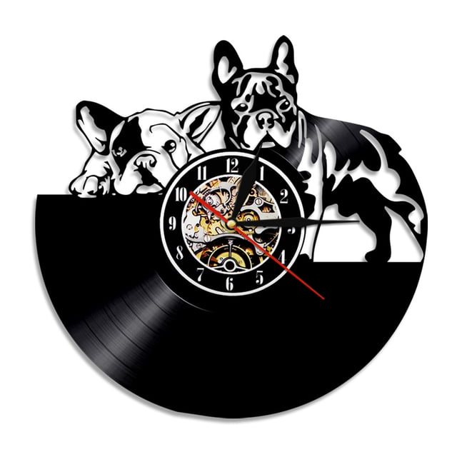 Wall Clock Clock Cute Pet Animal Series Record Wall Clock Suitable for Home Living Room Decoration