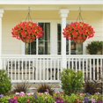 thumbnail image 3 of Flores colgantes artificiales Yastouay con cestas, paquete de 2, 3 of 8