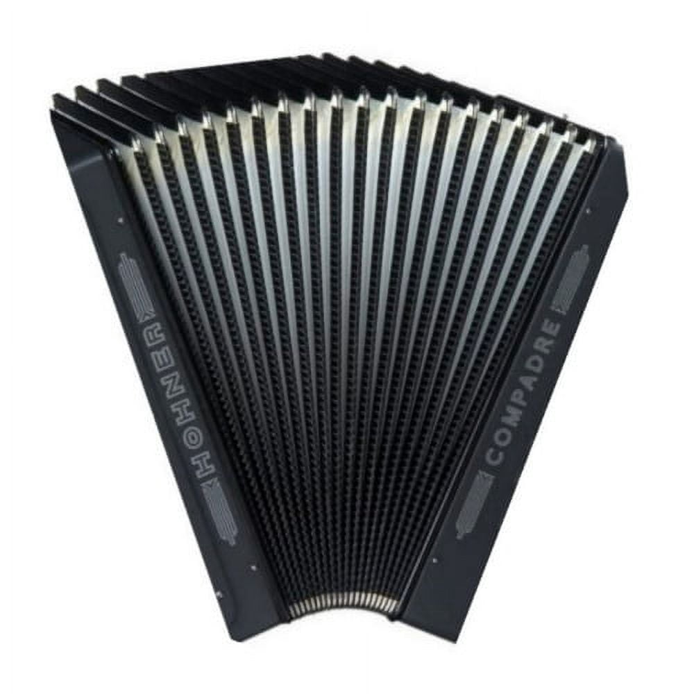 Hohner Compadre E, A, D 3-Row Diatonic Accordion (Black) with Gig Bag