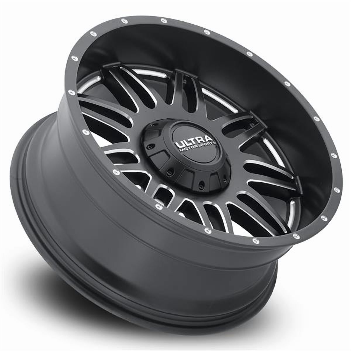 Ultra 188-7905BM12 17x9" Satin Black Milled Wheel Fits select: 2015-2019,2021 JEEP WRANGLER UNLIMITED