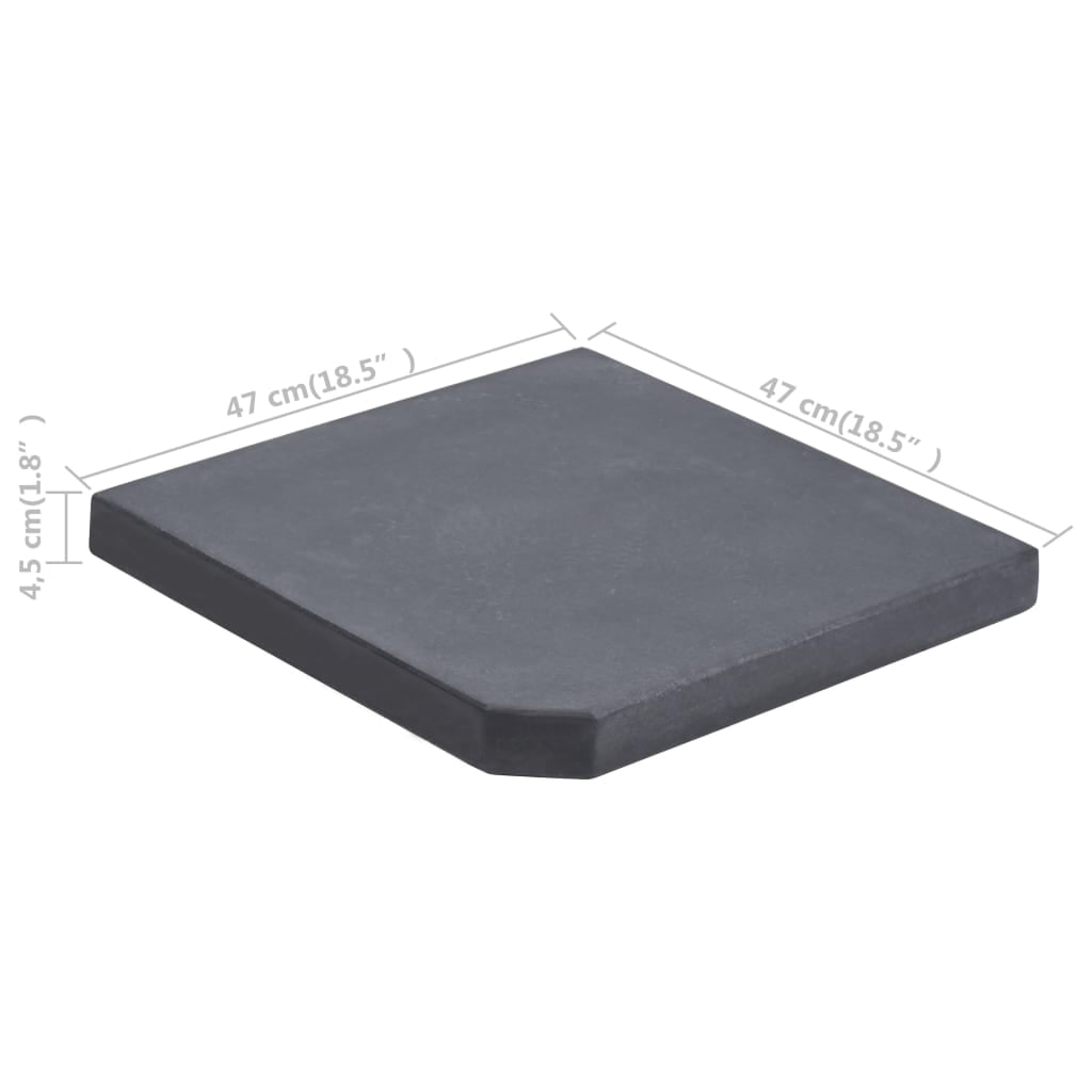 vidaXL Umbrella Base Weight Parasol Plate Patio Garden Outdoor Granite Square