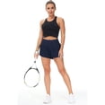 thumbnail image 5 of Womens High Waisted Running Shorts Quick Dry Athletic Workout Shorts With Mesh Liner Zipper Pockets Loose Fit, 5 of 6