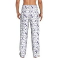 thumbnail image 3 of Uemuo Lavender Flowers Pattern Men's Wide Leg Palazzo Lounge Pants with Pockets Light Weight Loose Comfy Casual Pajama Pants-XX-Large, 3 of 9