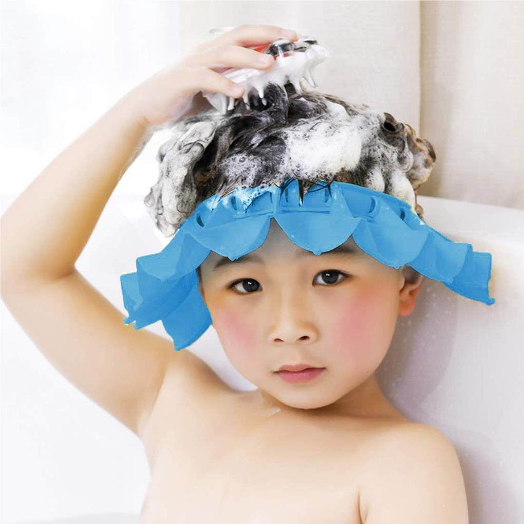 GeweYeeli Baby Silicone Shampoo Shower Bathing Cap Adjustable Visor Hat