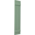 thumbnail image 3 of Ekena Millwork 10 1/2"W x 34"H Americraft Three Board (2 Batten) Exterior Real Wood Joined Board-n-Batten Shutters (Per Pair), Track Green, 3 of 10